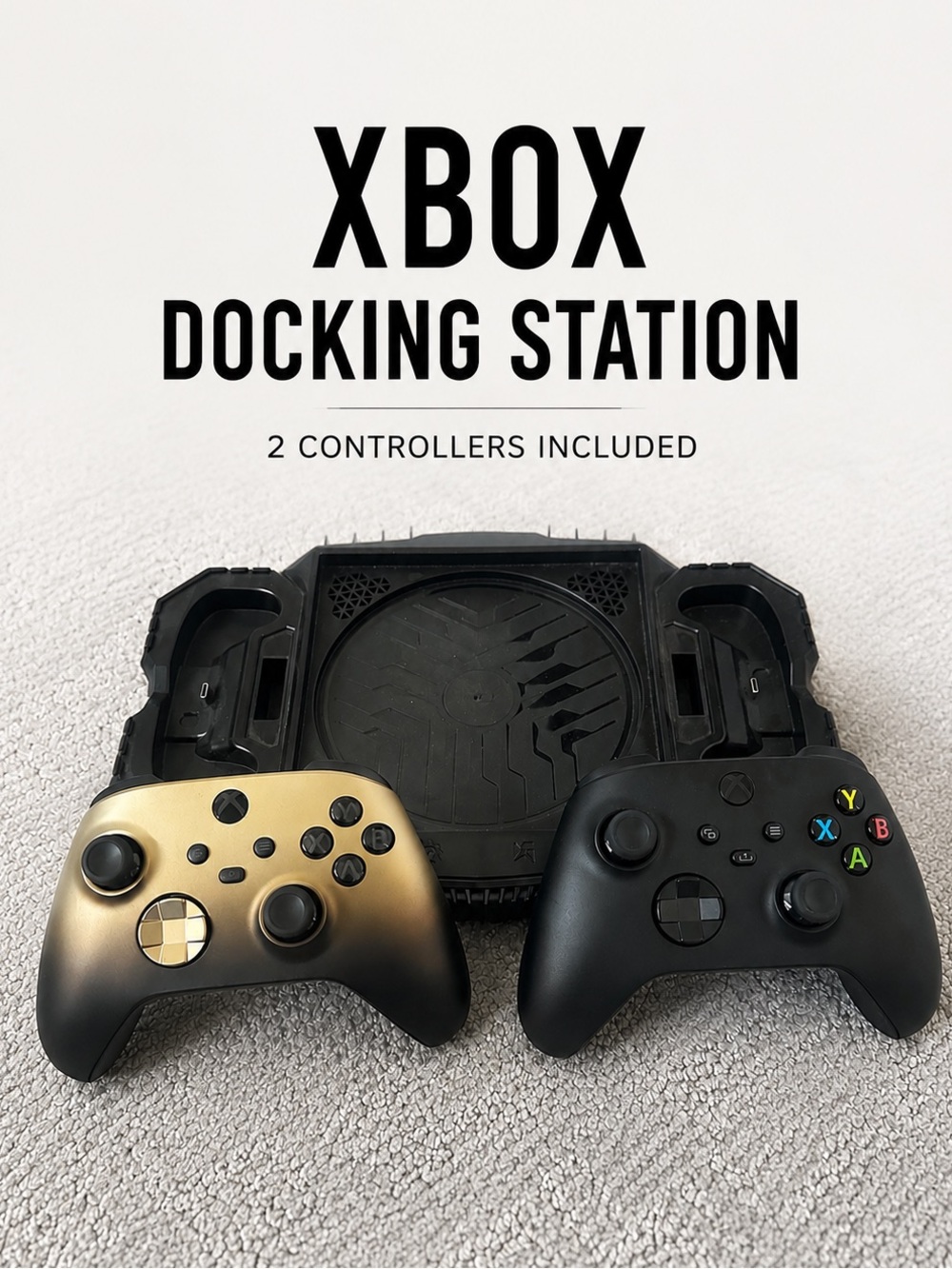 Xbox Gold Shadow Special Edition Controller/Black Cntrler & Dual Docking Station